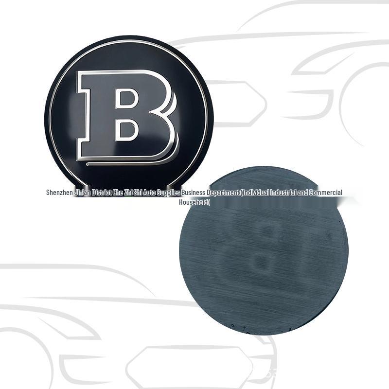 Mercedes Brabus 3D Aluminum B Logo Sticker for 45-90mm