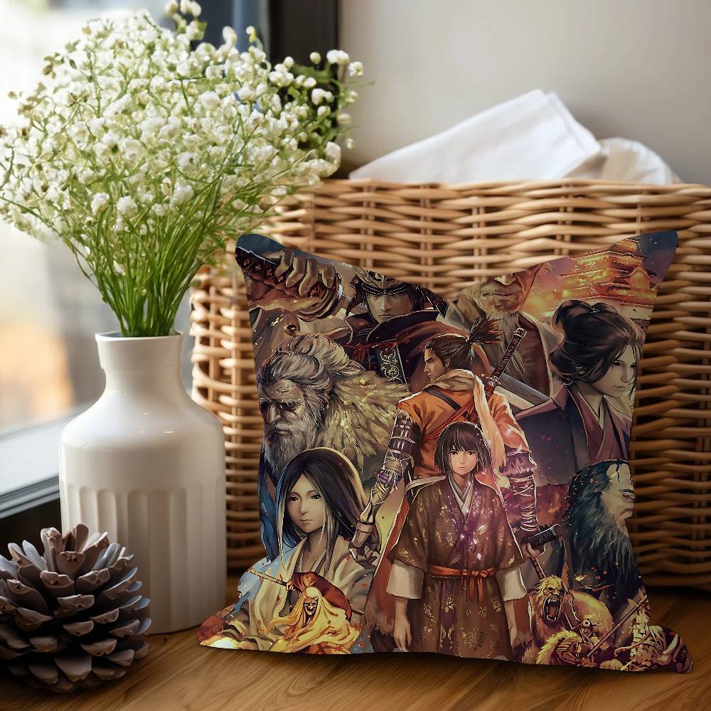 

Sekiro Shadows Die Twice Pillowcase Toon Gift Cushion Cover Bedroom Home Sofa Chair Seat Decor Pillow Case 12x12Inch