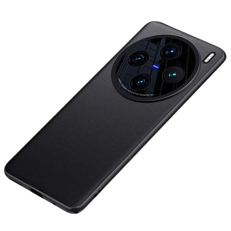 For vivo X100s Pro 5G Back Case Drop Resistant PU Leather+TPU Phone Cover