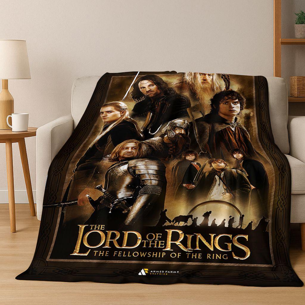 Classics L-Lord of The Rings H-Hobbit Movie Flannel Blanket,Warm and Cozy Soft Throw Blanket for Home Bedroom Bed Sofa Cover Kid