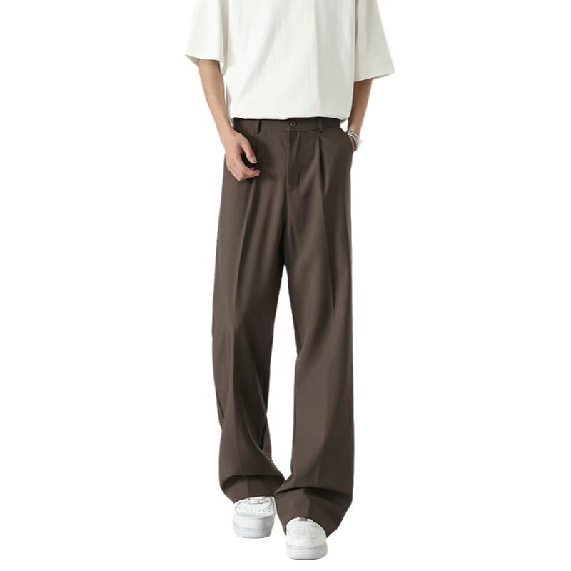WASSUP HAPPY High-Street Loose Fit Straight-Leg Fleece-Lined Trousers