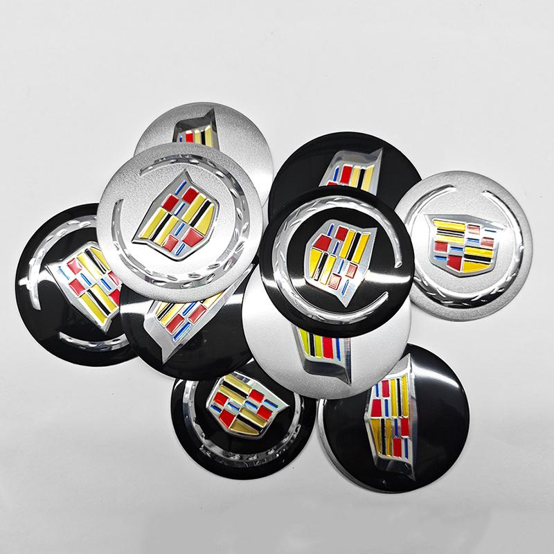 3D 4pcs 56mm 60mm 65mm Car Wheel Center Hub Cap Stickers Decal For Cadillac CTS DTS STS XTS ATS BLS SLS Deville CT5 CT6 XT5 XT6