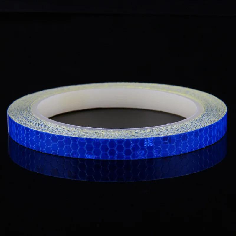 Bicycle Reflective Stickers 1cmx8m Tape Fluorescent Safety Warning Strips Cycling Tapes for Bicycle Helmet Motorcycle Scooter