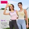 Sutiã Esportivo Degradê Outono/Inverno para Mulheres - Top de Yoga à Prova de Impacto com Bojos Fixos, Ideal para Atividades ao Ar Livre