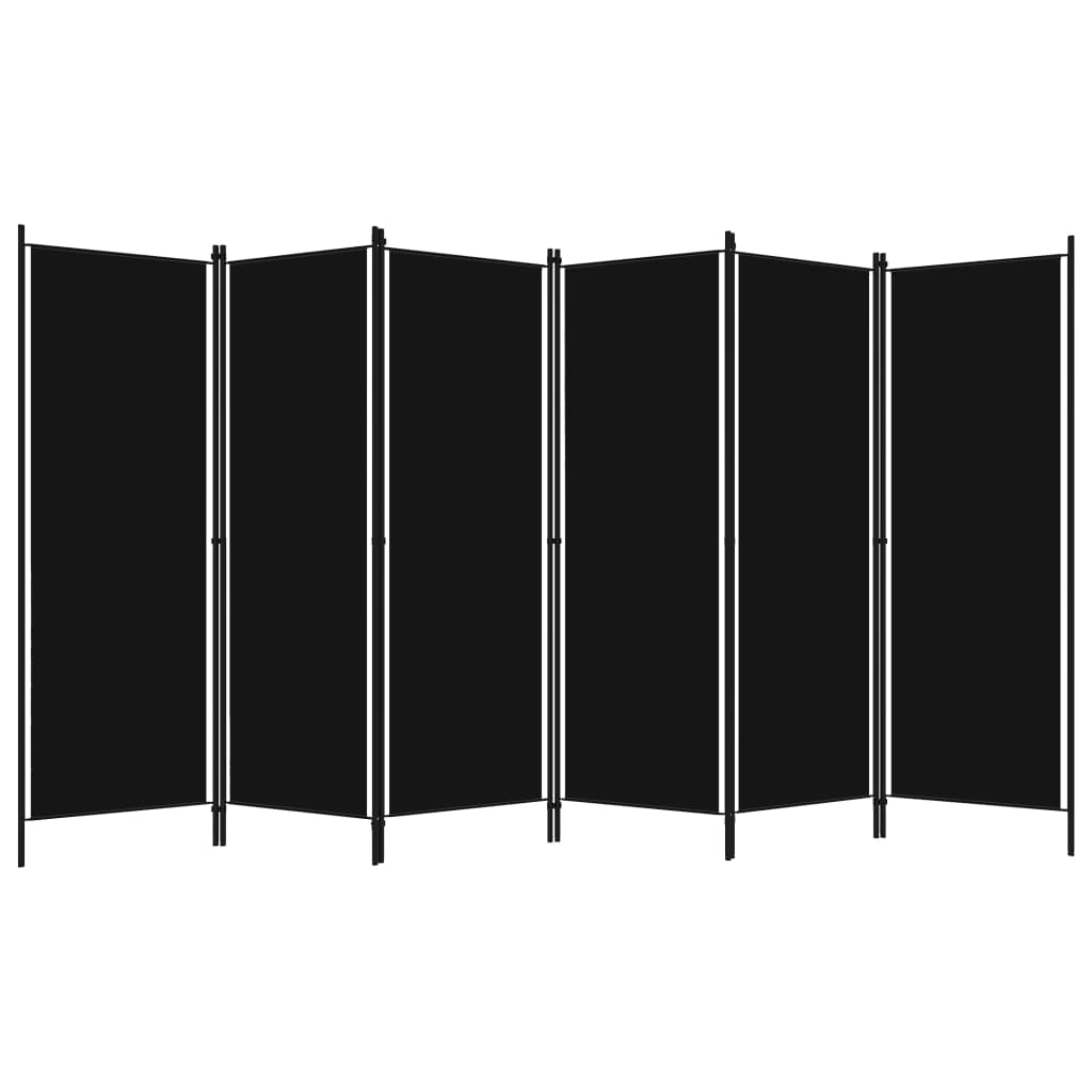 Divisor de Habitación Negro de 6 Piezas 300x180 cm