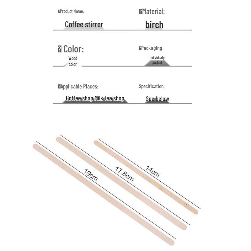 Wooden Coffee Stirring Sticks