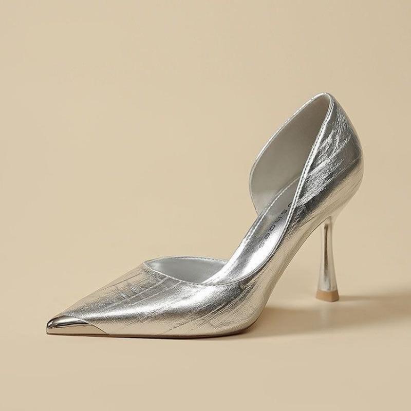 Luxury Pointed High-heeled Shoes for Women Summer Stiletto Sandals 2026 Sexy Slim Heel Design Suitable for Banquet Dresses Pump