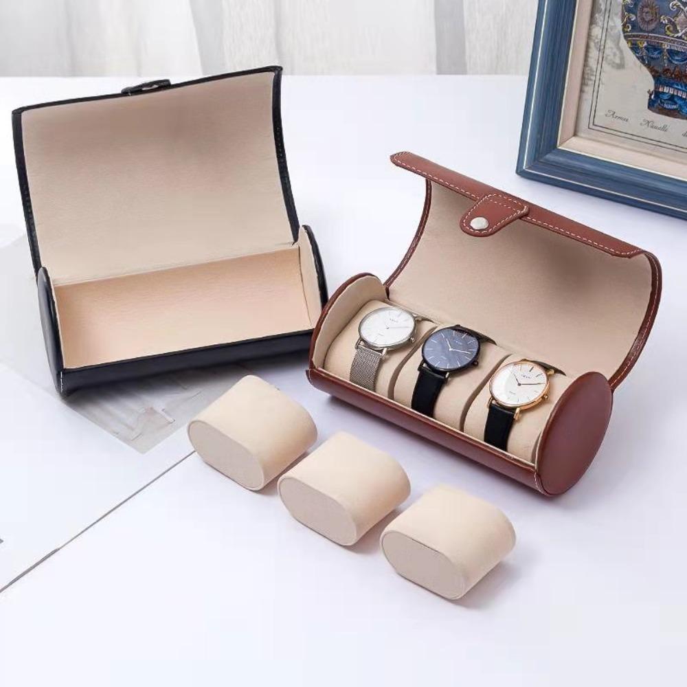 PU Leather Watch Storage Box Portable Watch Roll Travel Case Watch Display Case  Watches Organizer