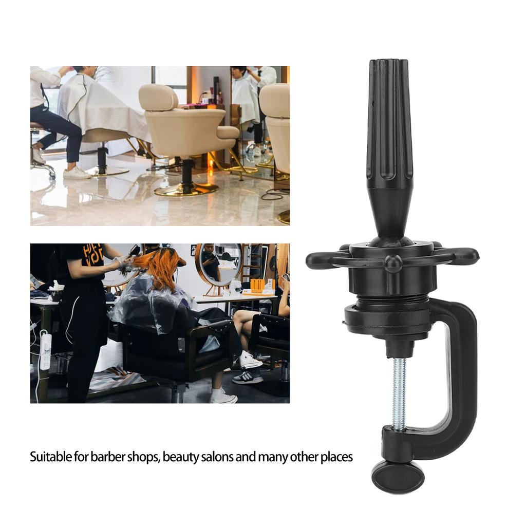 Mannequin Head Stand Height Adjustable Mannequin Head Clamp Holder for Training Head Display Black