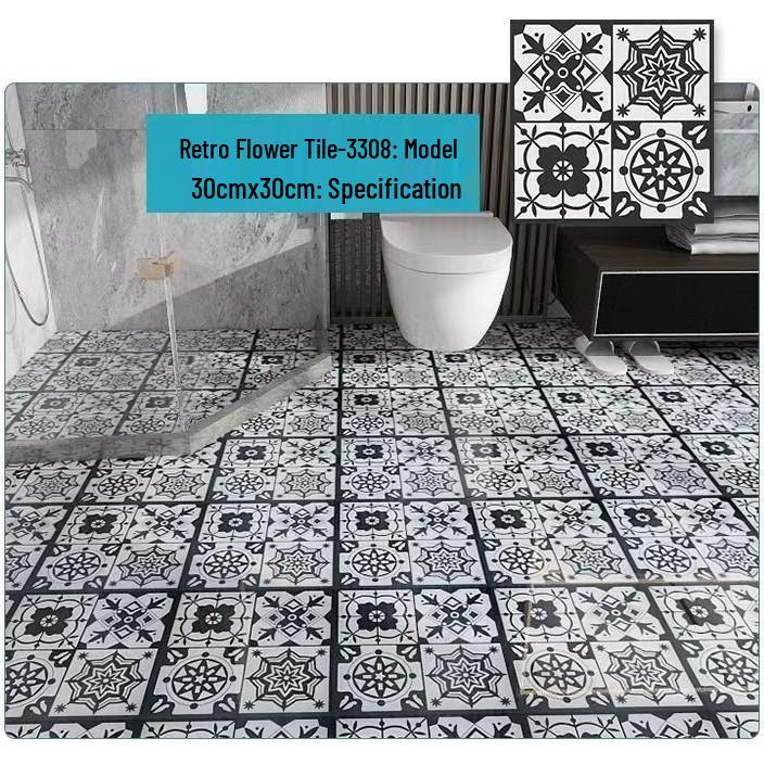 PVC Self-Adhesive Waterproof Stone Plastic Floor Sticker for Bathroom and Kitchen