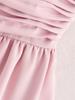 2026 Pink Draping Balloon Mini Camisole Dress - European & American Style Women's Fashion.
