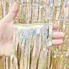 1x2m Laser Rain Tinsel Garland Door Curtain for Weddings, Christmas, Birthdays, and Party Backdrops