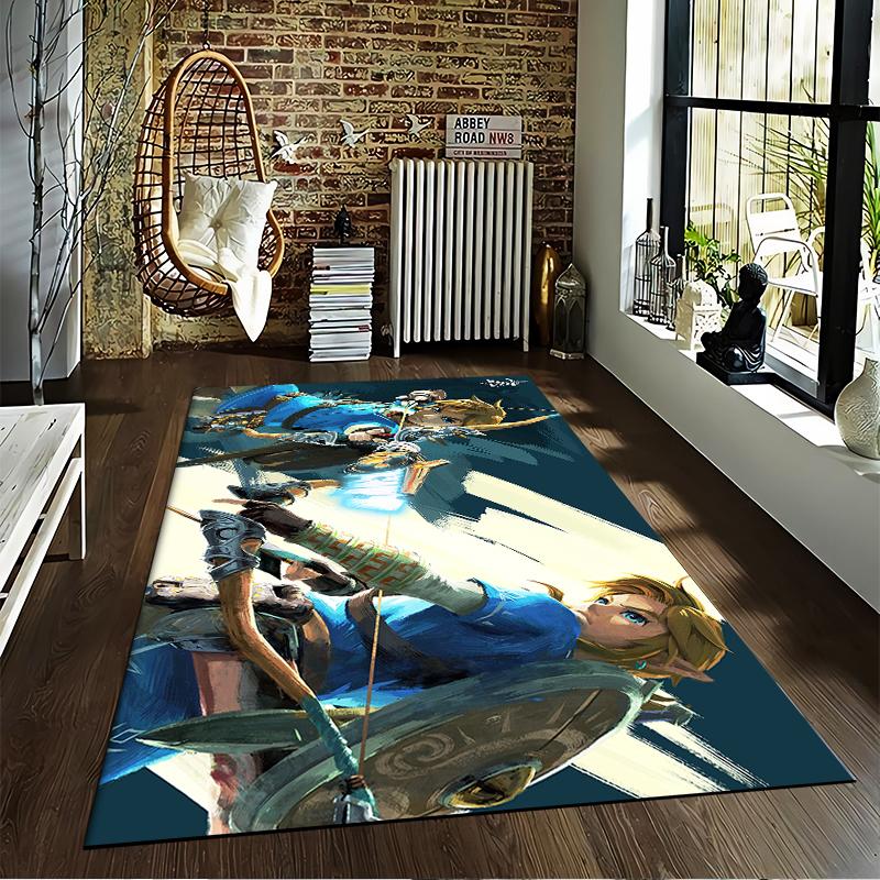 Saidar Legendary Character Printed Flannel Carpet Non-Slip, Suitable for Bedroom, Living Room, Children's Room Decoration