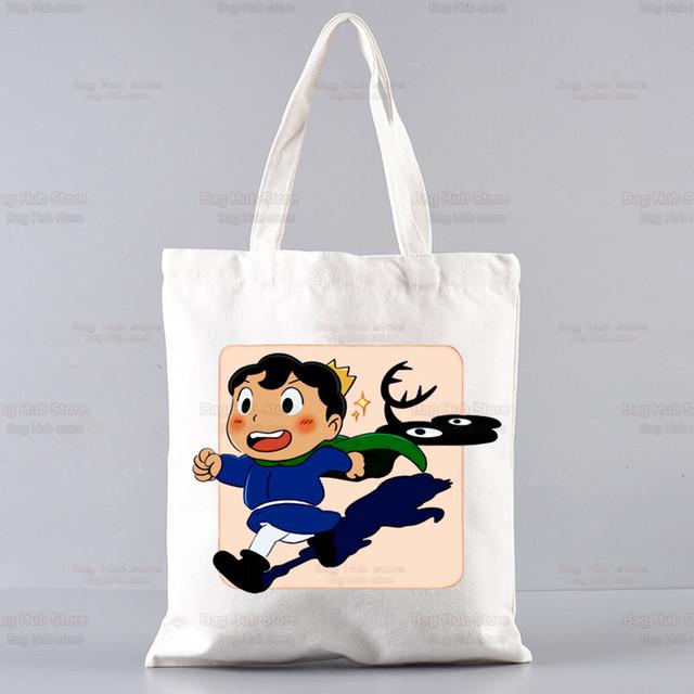 Сумка-шоппер Bojji с принтом японского аниме Ousama Ranking Холщовая большая сумка Сумки Женские сумки Ranking of Kings Сумки на плечо Harajuku 2426cm 708₽