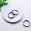 Stainless Steel Double Ring Keychain with Spring Ring for Fishing Gear