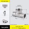 Four-Way Stainless Steel Inner and Outer Thread Elbow Reducer for Water Pipes