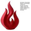 Künstlerisches Geschenk für Freunde 3D-gedruckte Flammen-Skulptur, matte rote hohle Statue, Figur aus PLA-Material, minimalistische Kunst, Desktop-Dekoration, Büro-, Heimdekoration