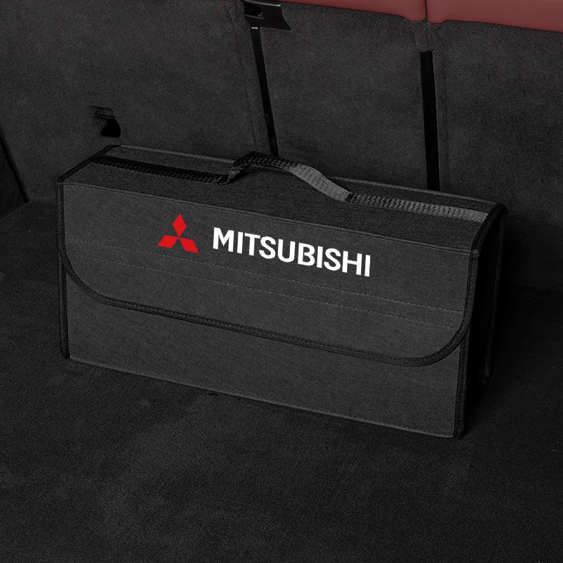 Car Logo Large Space Foldable Storage Box Car Trunk Travel Bag For Mitsubishi Eclipse Lancer Outlander Pajero ASX Ralliart Star
