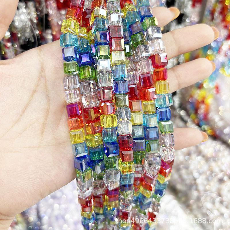 Senyi Jewelry: Flashy Rainbow Cut Crystal Flower Beads for DIY Accessories