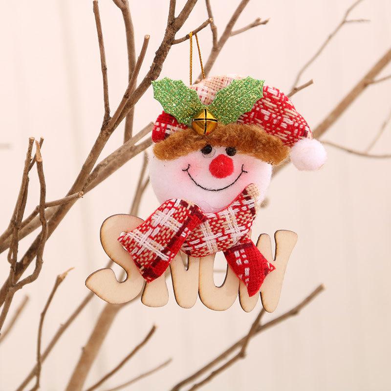 Christmas Wooden Letter Doll Small Pendant Christmas Tree Pendant Decoration Supplies Christmas Gifts