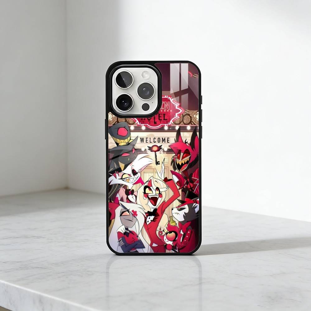 H-Hazbin H-Hotel Phone Case For iPhone17,16,15,14,13 Plus,Pro Max Magnetic For Magsafe Wireless Charging