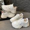 Thick-soled dad shoes for women 2025 spring new models, the popularity has increased, little white shoes, mesh breathable sports versatile cas