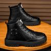 Fashion 2024 Men Casual Hiking Boots Platform High Tops Fashion Round Toe Wear-Resistant Young Trend Autumn Winter Men's Boot Main Push