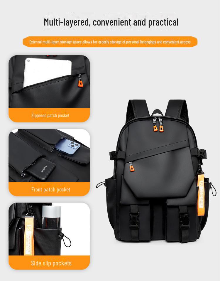 Stylový nylonový batoh pro žáky nižšího sekundárního vzdělávání - Velká kapacita, unisex, všestranný a ideální pro školu nebo běžné nošení