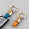 Fashion Leather Keychain Metal Key Chain Rings Car Keyring Holder Bag Charm Gift for Women Men Antilost Buckle Accessory