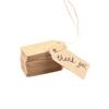 100pcs/Pack Retro Kraft Paper Handwritten Label Wide Arrowhead Shaped Notes Labels Paper Stationery