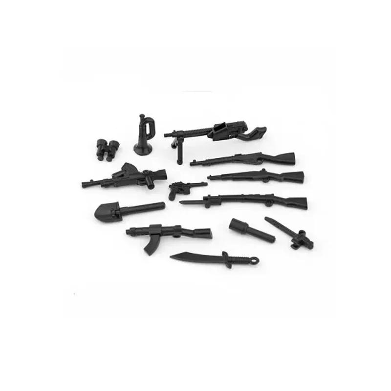 Building Blocks Weapons Accessory Soldier Digital Gift Ninja Sword Mortar Cannon Missile Launcher RPG Toys Mini Brick X006