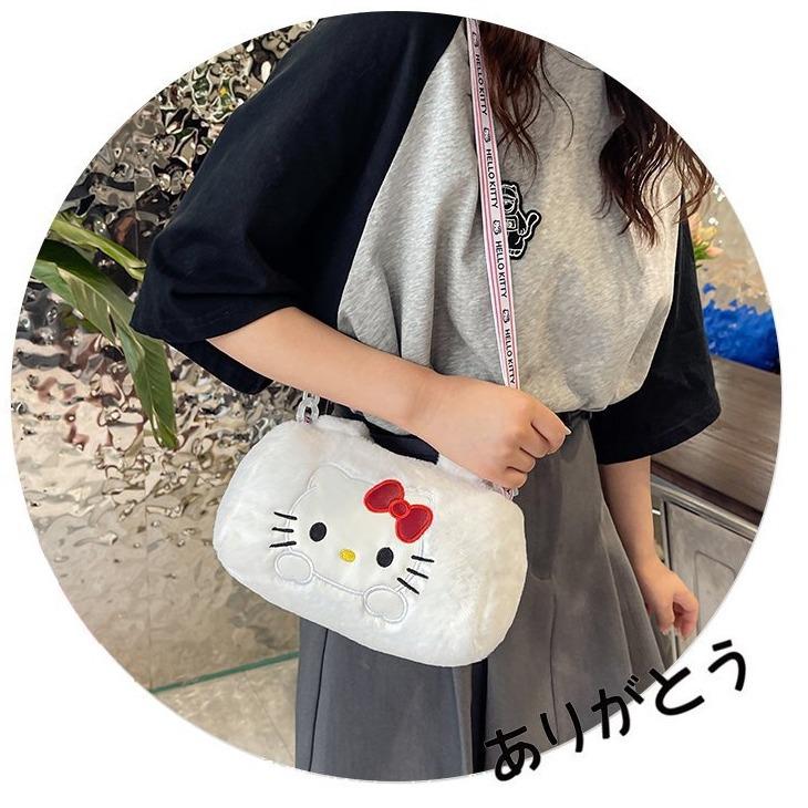 Cute Cartoon Cat Plush Crossbody Bag Girls Christmas Gift Doll Shoulder Handbag