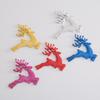 10Pcs Plastic Reindeer Hanging Ornaments Christmas Tree Glitter Elk Decorations Holiday Party Xmas Gifts