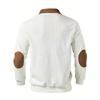 Autumn Winter Men's Half Zipper Patchwork Fashion Sweater Casual Knitting Pullovers Man