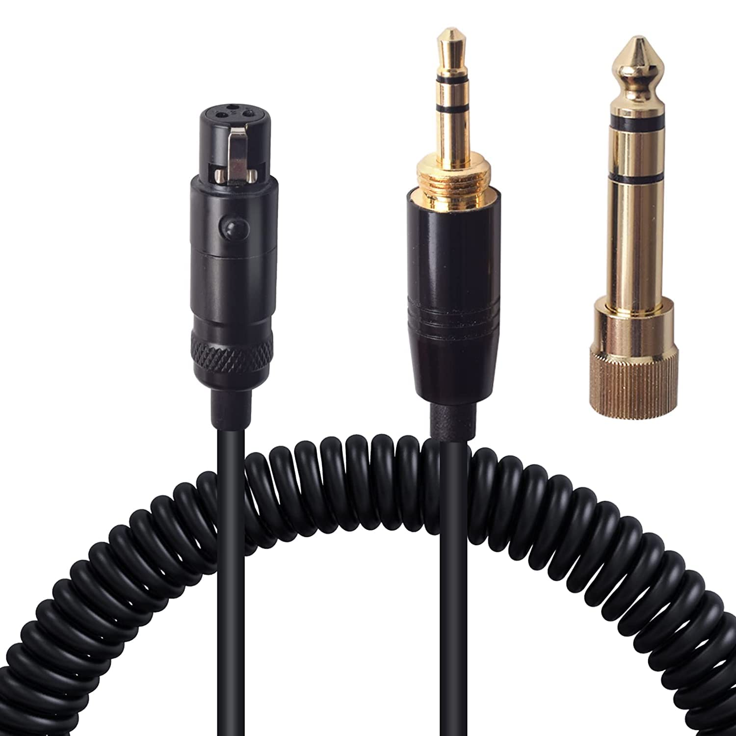 

Compatible with AKG Q701 K712 K702 K240S K240MKII K141 K171 K181 K271 K271S K271MKII K240 Wound Audio Line Mini Canon 3 Pin to 3.5mm and 6.35mm