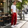 Men's Color Sweatpants with Elastic Waist, Loose Fit Tapered Jogger Pants for Athletic and Casual Wear