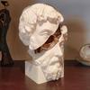 Sliced Philosopher Sculpture Golden Skull Greek Philosopher Statue Resin Figurine Home Office Desktop Decoration Ornament
