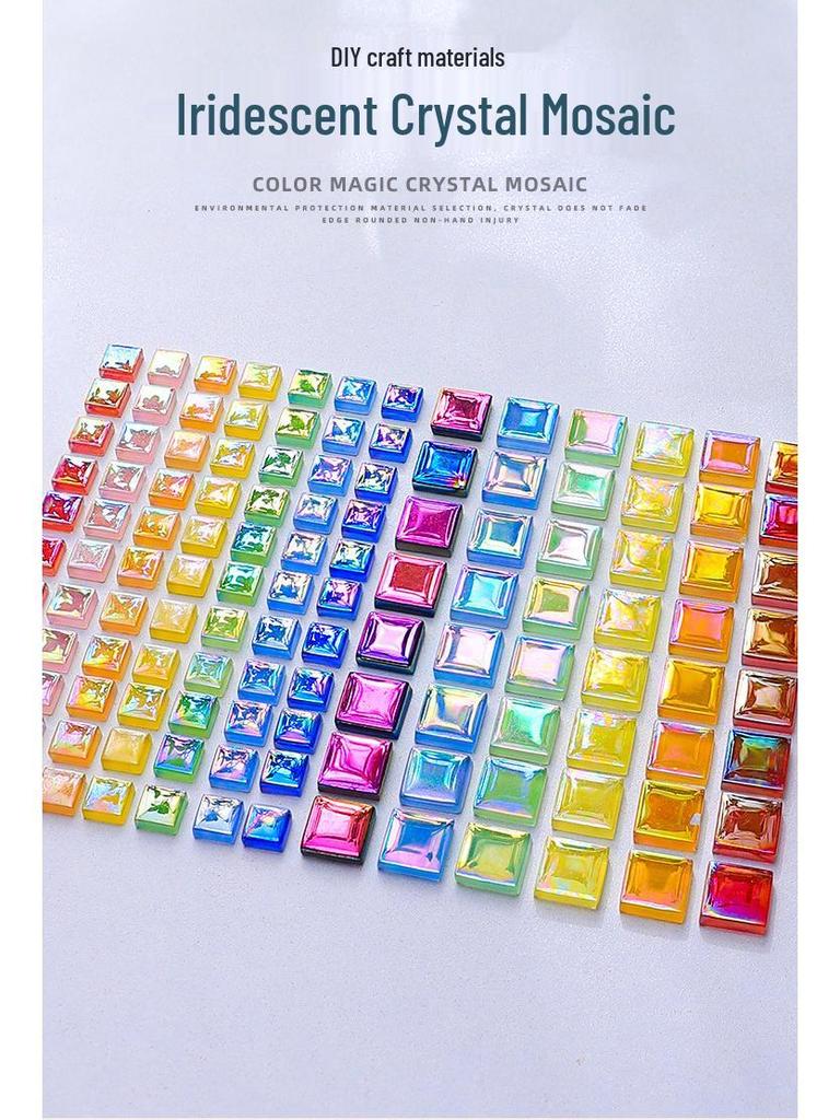 1kg Mosaic Iridescent Crystal Glass for DIY Children’s Handicrafts
