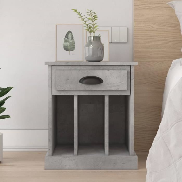VidaXL Bedside Table Concrete Grey 43x36x50 Cm 816352