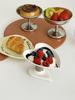 Creative Korean-style Ceramic Love Cake Fruit Plate Heart-shaped Dessert High-foot Plate Home Decoration Jewelry Storage Plate