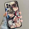 Korean Comics Lost In The Cloud Black Silicone Matte Phone Case For iphone 17 Air 16 15 14 13 12 11 Pro Max Plus Back Cover TPU