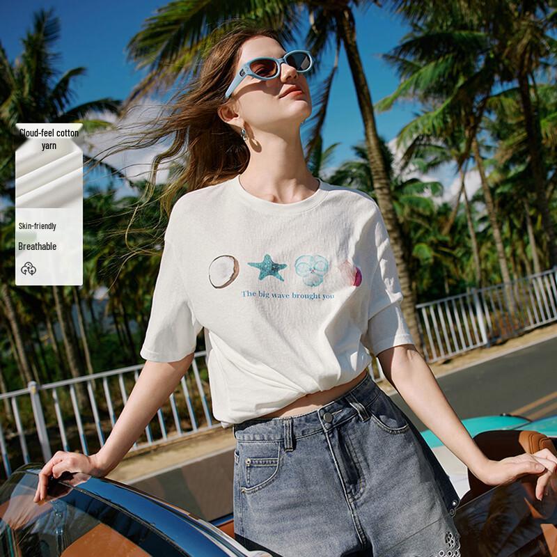 

Women s Casual Cartoon Print T-shirt M