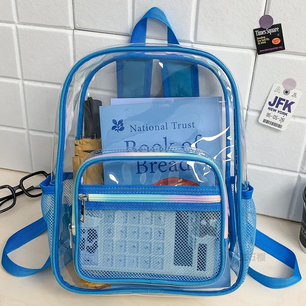 New Mini Clear Backpack Fashion Student Jelly Transparent PVC Travel Knapsack Summer Waterproof Beach Versatile Storage Rucksack