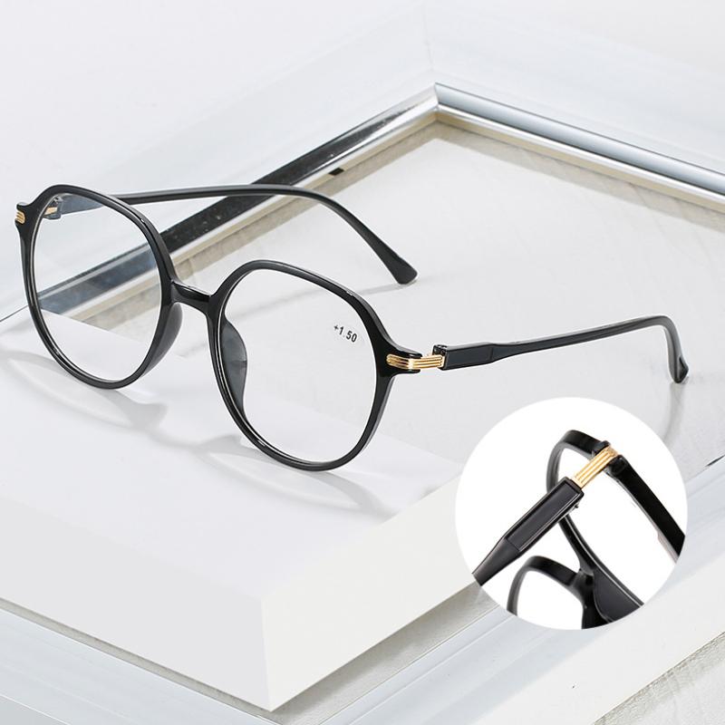 Reading Glasses For Women Patterned Round Anti Blue Light Presbyopic Eyeglasses Men Vintage Farsighted Eye Glasses +1.0 To +4.0