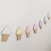 1 Bag Garland Cream Shape Banner Cartoon Punch-free Ice Wall-mounted Birthday Party Bunting Banner Photography Props