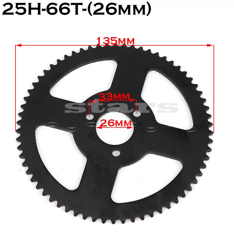 62 64 66 68 70 72 74 76 78T 80T Tooth 25H 26MM Rear Sprocket Mini Moto ATV Quad Dirt Pit Pocket Bike Chopper 47CC 49CC Parts
