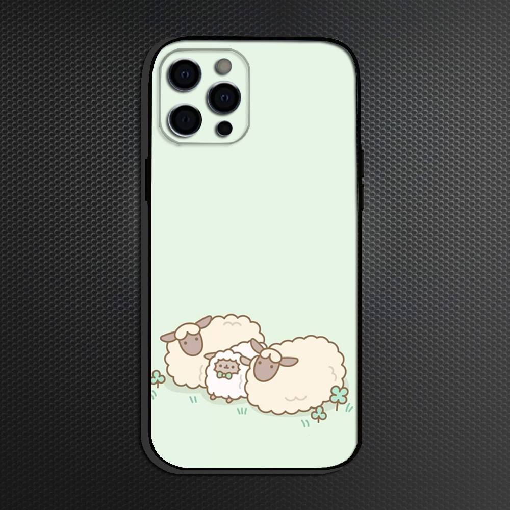 Little Sheep Phone Case For iPhone 16,15,14,13,12,11 Plus,Pro Max, Others Soft Black Cover