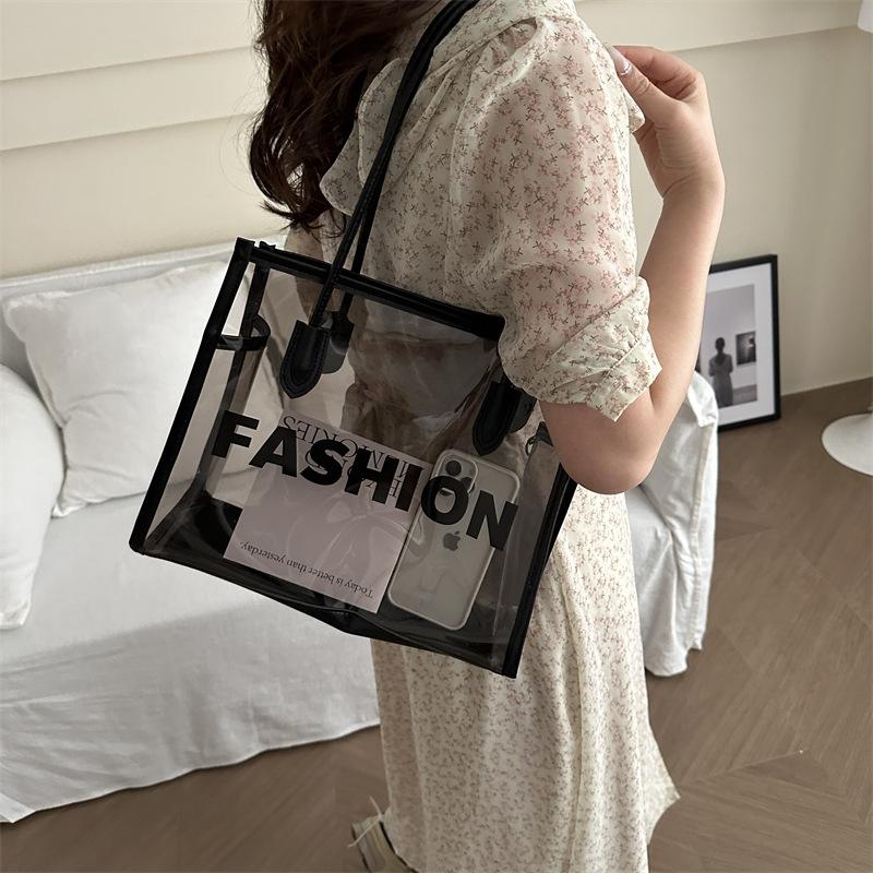 Transparent Jelly Trendy Two-Piece Set Personalized Summer New Trendy Korean Style Fashionable Hand-in-Child Mother and Child Single Shoulder Bag