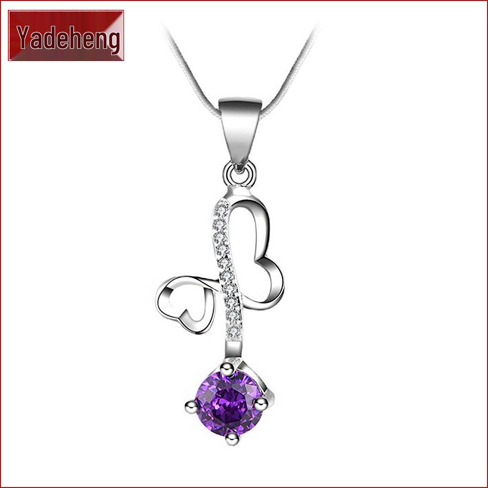 S925 Silver Plated Luxury Butterfly Knot Necklace - Elegant Bow Design for Women's Clavicle, Perfect Gift for a Bestie