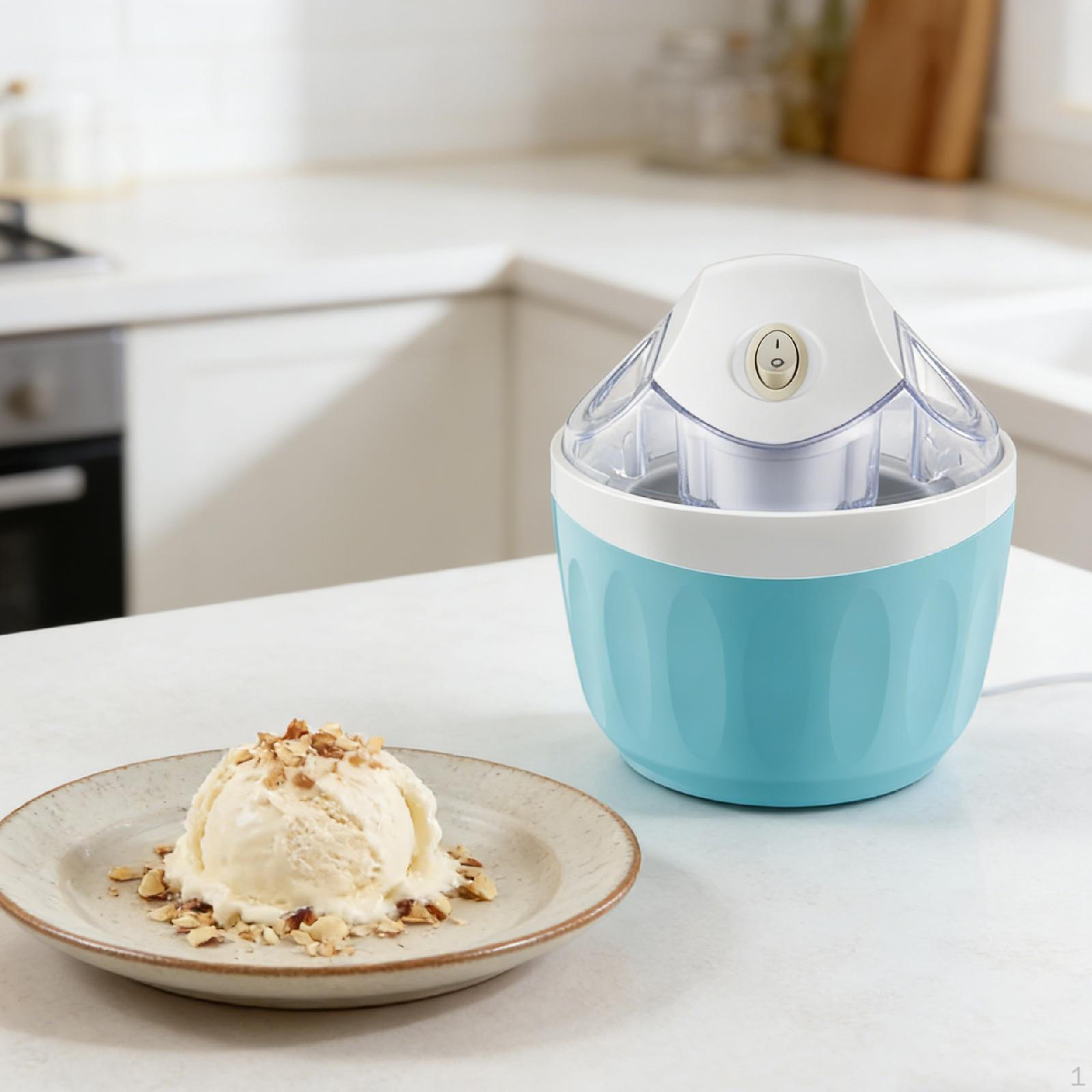 

Ice Cream Maker 12W Small Kitchen Appliance Space Saving 500ml Dessert Pink Blue White